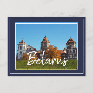Belarus Mir Castle Architecture Nature Postcard