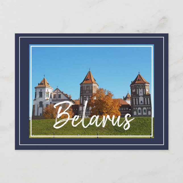 Belarus Mir Castle Architecture Nature Postcard (Front)