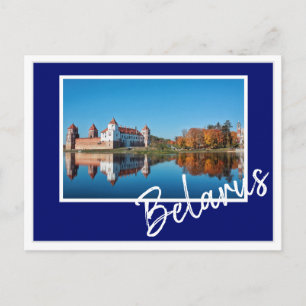 Belarus Mir Castle Architecture Nature Postcard
