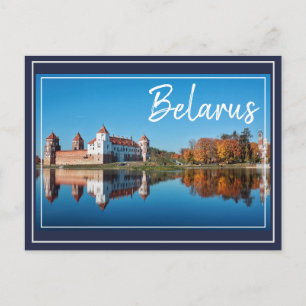Belarus Mir Castle Architecture Nature Postcard