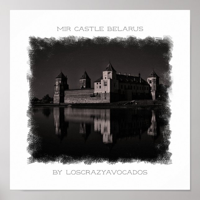 Belarus Mir Castle Architecture Nature Poster (Front)
