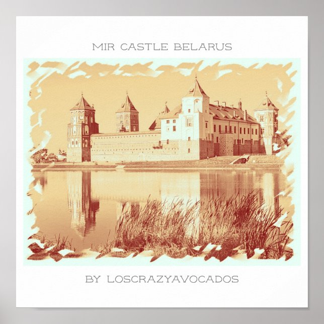 Belarus Mir Castle Architecture Nature Poster (Front)