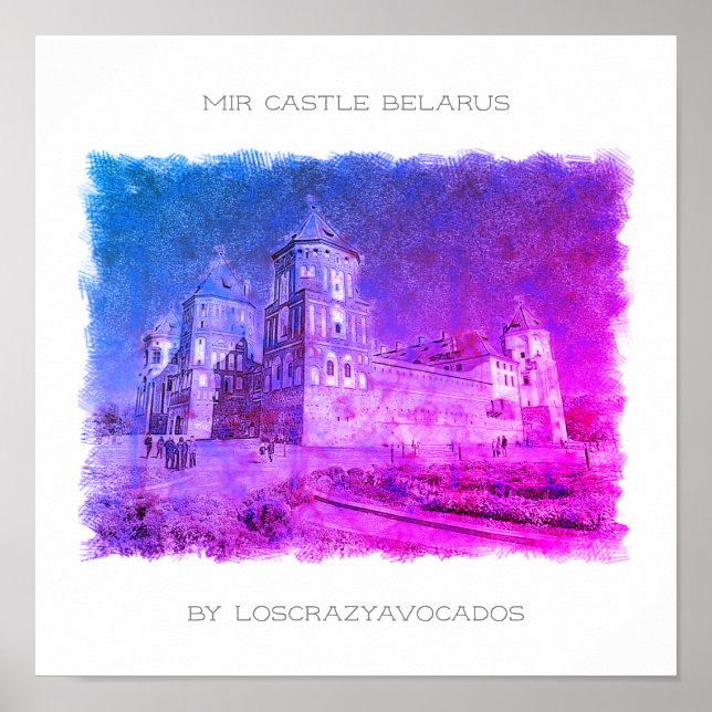 Belarus Mir Castle Architecture Nature Poster (Front)