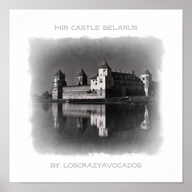 Belarus Mir Castle Architecture Nature Poster (Front)