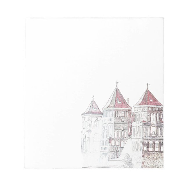 Belarus Mir Castle Architecture Notepad (Front)