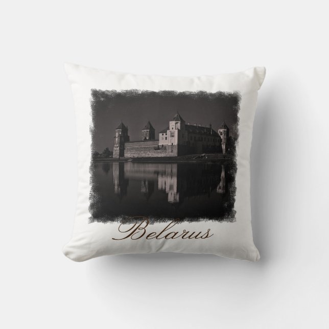 Belarus Mir Castle Architecture Throw Pillow (Front)