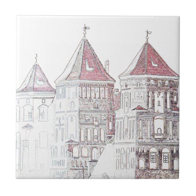 Belarus Mir Castle Architecture Tile (Front)