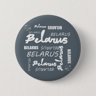 Belarus National Corn Flower 6 Cm Round Badge