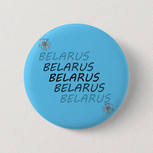 Belarus National Corn Flower 6 Cm Round Badge