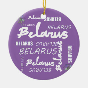 Belarus National Corn Flower Ceramic Tree Decoration