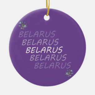 Belarus National Corn Flower Ceramic Tree Decoration