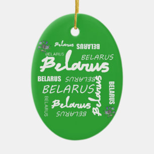 Belarus National Corn Flower Ceramic Tree Decoration