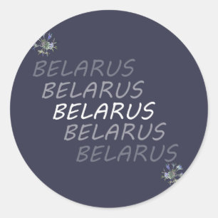 Belarus National Corn Flower Classic Round Sticker