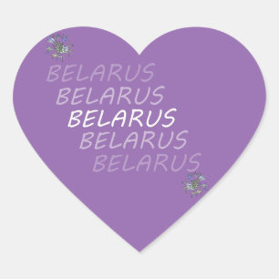 Belarus National Corn Flower Heart Sticker