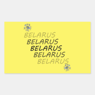 Belarus National Corn Flower Rectangular Sticker
