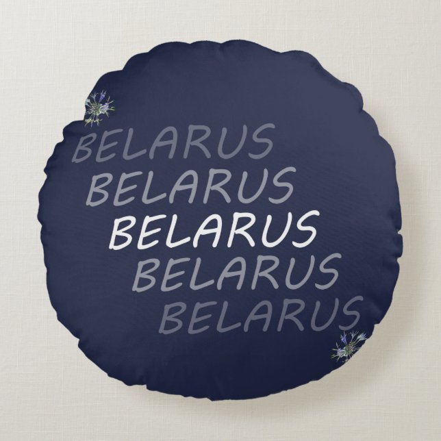 Belarus National Corn Flower Round Cushion (Front)