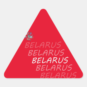 Belarus National Corn Flower Triangle Sticker