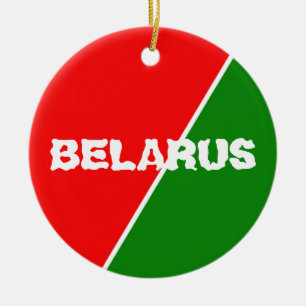 Belarus National Flag Colours Ceramic Tree Decoration