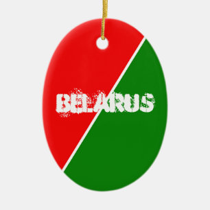 Belarus National Flag Colours Ceramic Tree Decoration