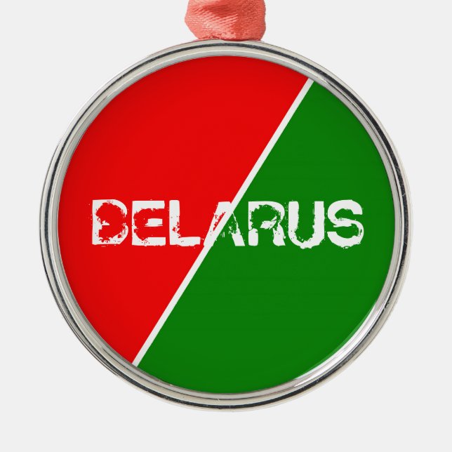 Belarus National Flag Colours Metal Tree Decoration (Front)
