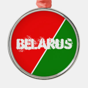 Belarus National Flag Colours Metal Tree Decoration