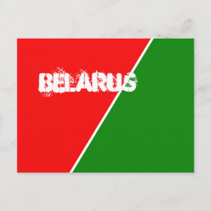 Belarus National Flag Colours Postcard