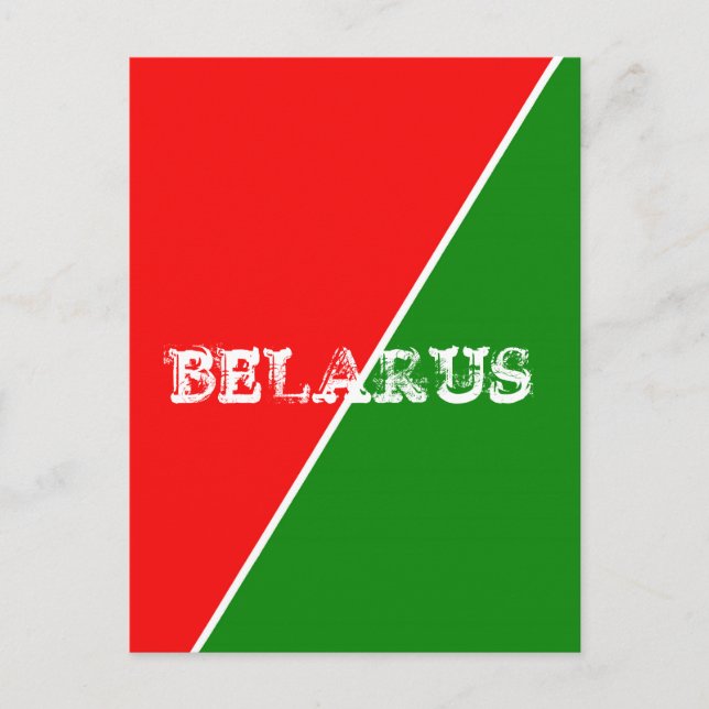 Belarus National Flag Colours Postcard (Front)