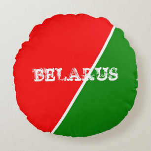 Belarus National Flag Colours Round Cushion
