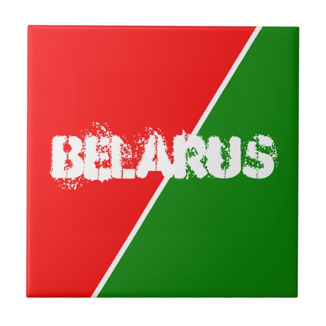 Belarus National Flag Colours Tile (Front)