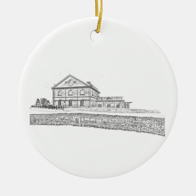 Belarus Orsha Architecture Ceramic Tree Decoration (Front)
