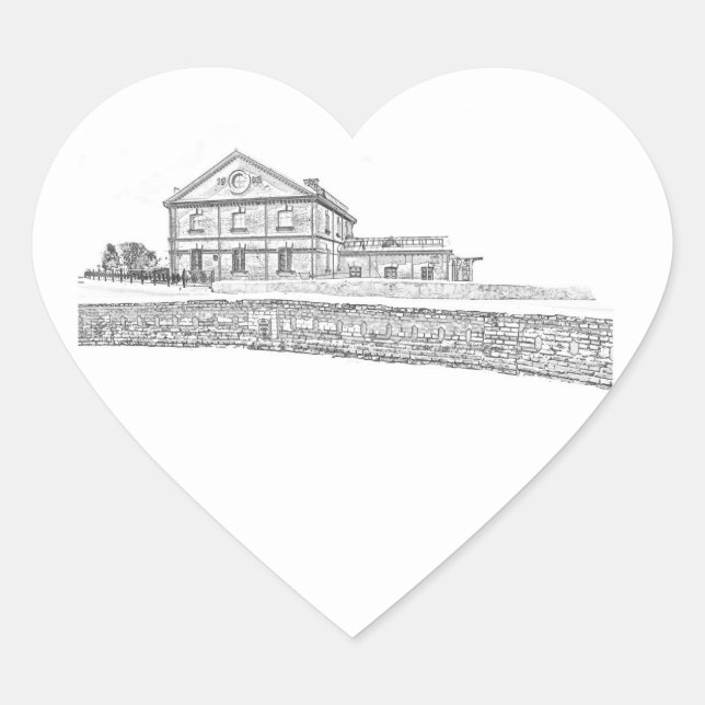Belarus Orsha Architecture Heart Sticker (Front)