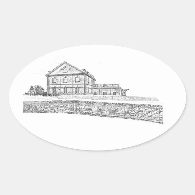 Belarus Orsha Architecture Oval Sticker (Front)