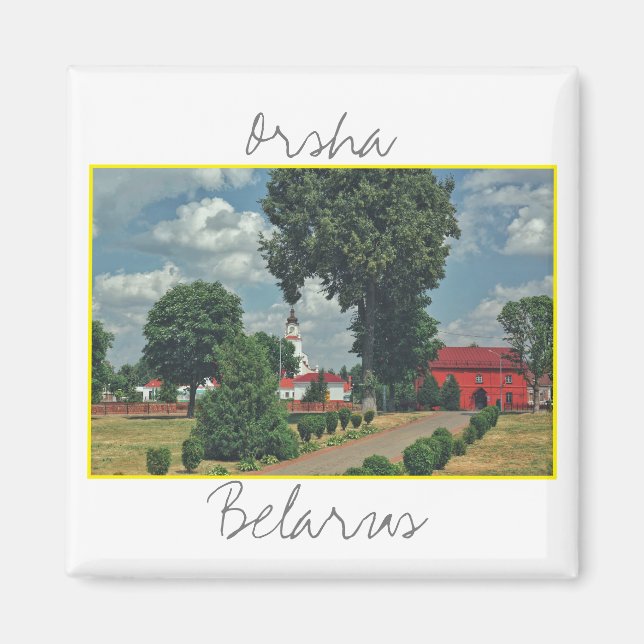 Belarus Orsha Architecture Red Mill Magnet (Front)