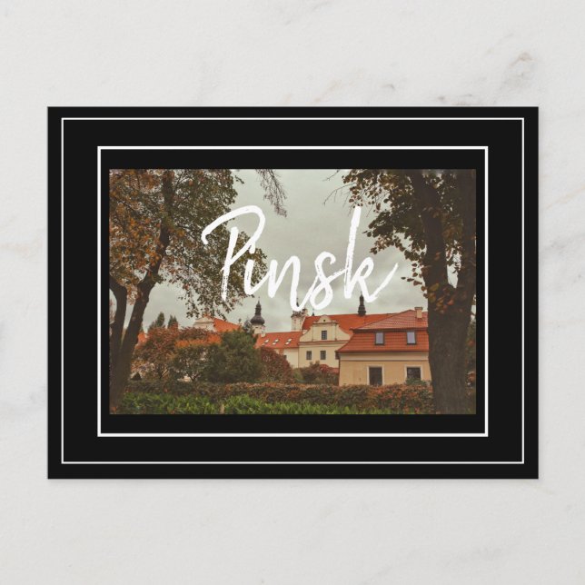 Belarus Pinsk Architecture City View Postcard (Front)