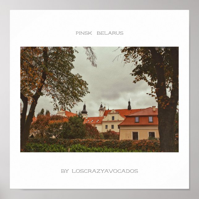 Belarus Pinsk Architecture Nature Poster (Front)