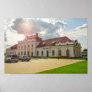 Belarus Porechye Parecca Architecture Station Poster