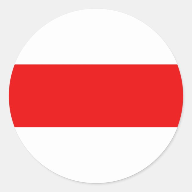 Belarus protest flag symbol red white revolution f classic round sticker (Front)