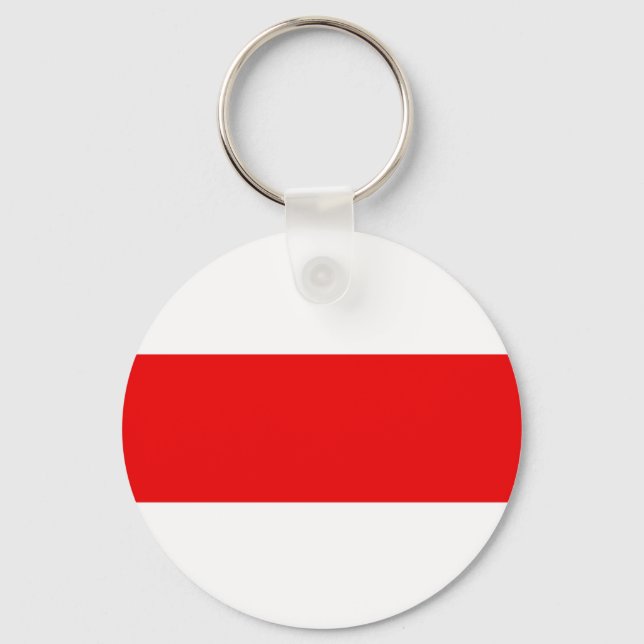 Belarus protest flag symbol red white revolution f key ring (Front)