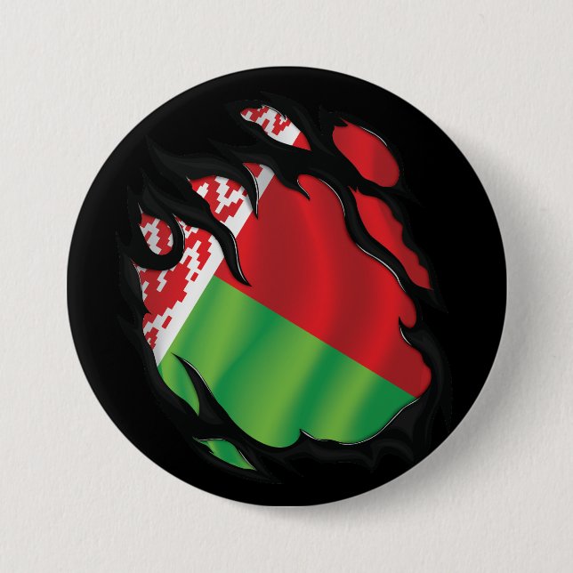 Belarus Ripped Flag 7.5 Cm Round Badge (Front)
