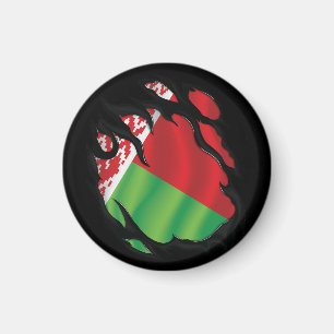 Belarus Ripped Flag Magnet