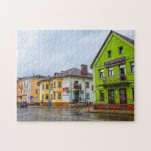 Belarus Slonim Architecture Landscape City Street Jigsaw Puzzle