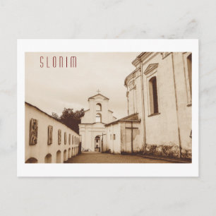 Belarus Slonim Catholic Church Architecture Postcard