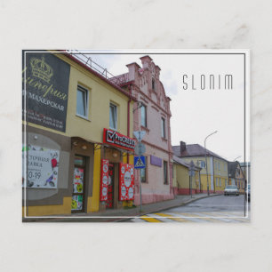 Belarus Slonim City Town View Architecture Postcard