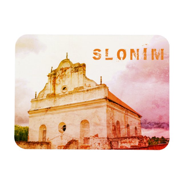 Belarus Slonim Great Synagogue Architecture  Magnet (Horizontal)