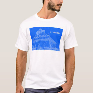 Belarus Slonim Great Synagogue Architecture Sketch T-Shirt