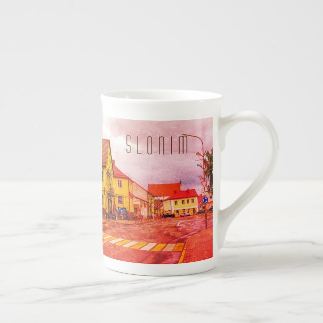 Belarus Slonim Town City Architecture Bone China Mug (Right)