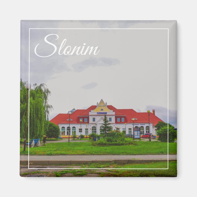 Belarus Slonim Train Station Architecture Magnet (Front)