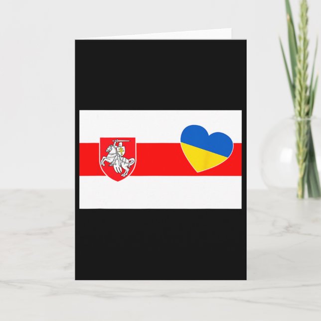 Belarus Stand With Ukraine Belarusians Support Ukr Card (Front)