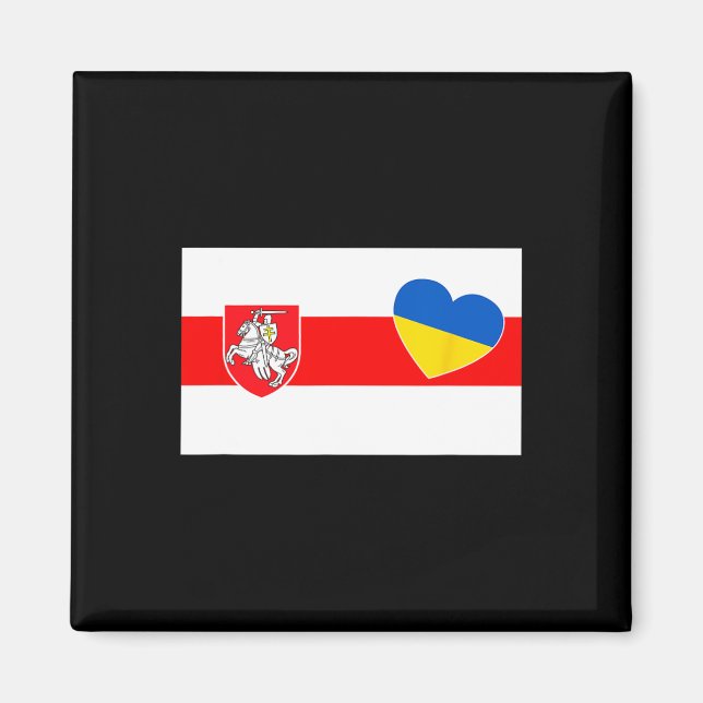 Belarus Stand With Ukraine Belarusians Support Ukr Magnet (Front)