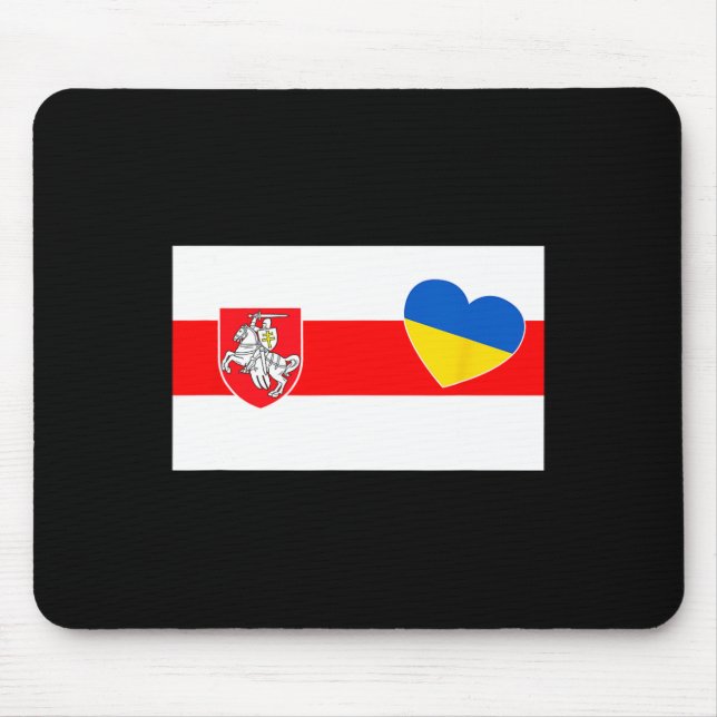 Belarus Stand With Ukraine Belarusians Support Ukr Mouse Pad (Front)